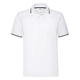 Fruit of the Loom SS034M Herren Poloshirt , Blau (White/Deep Navy),XXX-Larg