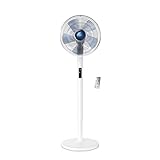 Rowenta VU5870 Standventilator Turbo Silence Extreme+ | Fernbedienung | 5 Geschwindigkeiten | Abschaltautomatik | Timer | Automatische Oszillation | Höhenverstellb