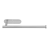 Angoily Edelstahl Wand- Montiert Papier Rollen Halter Praktische Metall Küche Papier Rack Bohren Wand Montiert Wc Rolle Halter für Küche Bad Speisekammer Wäsche unter Schränke (13. 2