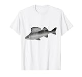 Barschsilhouette Barschangler Flussbarschmotiv Egli Angler T-S