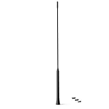 Navitec24 AutoAntenne 40cm länge Radio 16V STAB PKW KFZ Adapter FM kompatibel mit Audi BMW Chevrolet Citroen FIAT Ford VW Seat Skoda Opel Corsa Renault CLIO Twing