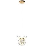 ADSVMEL Deckenleuchte, LED Gypsophila Crown Pendelleuchte, Glaskugel Lampenschirm 8W Kristall Kronleuchter Wohnkultur Kunstlicht Kinderzimmer Flur Licht Kücheninsel Deckenbeleuchtung