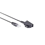 TAE-F Stecker auf RJ45 Stecker, VDSL Routerkabel, schwarz, 10,0