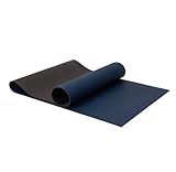 Visionattic Premium One Yoga Matte Rutschfest Hochwertig Keine Schadstoffe Vinyl Beschichtung Antimikrobiell Made in Germany (Dunkelblau)