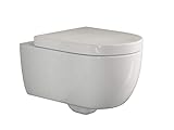 Blankenburg Spülrandlose Toilette inkl. WC-Sitz | Design Hänge-WC | Wand-WC ohne Rand | WC-Sitz mit Absenkautomtik & und abnehmbar | Softclose | B
