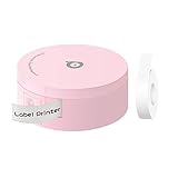 Leepesx L1 Mini Pocket BT Etikettendrucker Aufkleber Inkless Tragbarer Thermoetikettendrucker mit 1 Rolle Weißbuch Klebeband Kompatibel mit iOS Android Smartphone für Home Office S