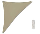 Rollmayer Sonnensegel Sonnenschutz, Terrasse & Garten & Balkon & Camping, Wetterschutz, windabweisend & wasserabweisend mit UV Schutz (Beige, Dreieck 2,5x2,5x3,5m) Kollektion Ox