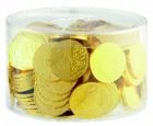 Goldene Euros aus Schokolade, 1000g Dose mit ca. 185 Mü