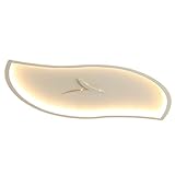 RENMIAO Leaf Design Dimmbare Deckenlampe, Nordischer Stil, Ultradünne 1,8 Zoll, Eingebettete Beleuchtung für Esszimmer, Schlafzimmer und W