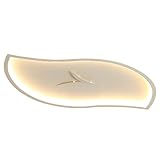 RENMIAO Leaf Design Dimmbare Deckenlampe, Nordischer Stil, Ultradünne 1,8 Zoll, Eingebettete Beleuchtung für Esszimmer, Schlafzimmer und W