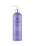 EXQUISITA Purple Toning Shampoo für blondes Haar, 250 ml, Silber-Shampoo, kein gelbes Shampoo, beseitigt Messingtöne, veg