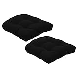 MagiDeal Outdoor/Indoor Tufted Sitz Kissen Stuhl Pads (Runde Zurück), 19 - Schw