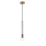XXBHWXY Nordic Golden Tapered Glass Long Line Kronleuchter 1-Lampe Kreatives Minimalistisches Droplight Für Schlafzimmer Wohnzimmer Studie Kücheninsel Dek