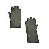ZRJ Winterhandschuhe Lederhandschuhe Winter Plus Samt Warme Handschuhe Herrenmode Fingerhandschuhe for Laufen Winter Gloves (Color : Green, Größe : One Szie)