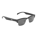 SHYEKYO -Sonnenbrille, Drahtlose Brille Dual-Lautsprecher 5.0 Schwarzer Rahmen Musik-Sonnenbrille zum Fahren(Silberrahmen)