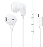 USB C Kopfhörer, In-Ear Kopfhörer mit Mikrofon und Lautstärkeregelung, HiFi Stereo Headset Typ C Kopfhörer für Huawei P40/P30/P20 Pro, Google Pixel 3/2, Xiaomi 10 pro/9/8SE, Samsung note20/10/S20