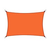 HNBMC Wasserdichter Sonnenschutz Segelüberdachung UV. Block für Terrasse und Garten, Gartenaktivitäten 7J6Q8P. (Color : ORANGE, Size : 3X4M)