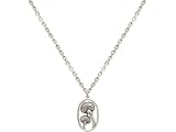 Gemshine 925 Silber Halskette Pilze Anhänger in 925 Silber, vergoldet oder rose. Natur, Wald, Champignons. Fair Trade, Qualitätsvoller Schmuck Made in Spain, Metall Farbe:Silb