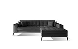 Ecksofa mit Schlaffunktion und Bettkasten | Couch für Wohnzimmer, Schlafsofa Sofagarnitur Sofa Eckcouch L-Form Wohnlandschaft mit Bettfunktion SOLGALEO (Rechts, Inari96)