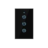 Rolladenschalter WiFi Smart Cardain Blind Switch-Prozentanpassung für Rollladen Elektrische Kürzung Motor Motorisierte Jalousien 10A Rolladen Zeitschaltuhr (Color : 2 Black)