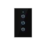 Rolladenschalter WiFi Smart Cardain Blind Switch-Prozentanpassung für Rollladen Elektrische Kürzung Motor Motorisierte Jalousien 10A Rolladen Zeitschaltuhr (Color : 2 Black)