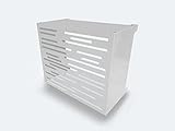 Klimagerät / Klimagerät, Anthrazit, robust, Klimaanlage, Wandmontage, Aluminiumverbundstoff (Motiv Striche, groß, weiß)