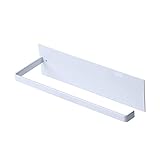 ZTTZX Küchenrollenhalter ohne Bohren, Küchenpapierhalter Wandmontage, Papierrollenhalter aus Aluminium, Küchenrollenspender Küchenrollen Halter Aufbewahrung Organisator (White,2 PCS)