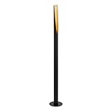 EGLO Stehlampe Barbotto, 1 flammige Standleuchte, Stablampe aus Stahl, Farbe: Schwarz, gold, Fassung: GU10, inkl. T