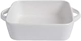 Auflaufförmchen, Keramik Souffle Förmchen Lasagneform, Rechteckig Creme Brulee Schälchen Auflauf- & Souffléförmchen, Doppelhandgriff Auflaufform Ofenform Zum Backen, Kochen, Servieren Und Mehr (Weiß)