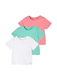 s.Oliver Unisex - Baby 3er-Pack T-Shirts aus Jersey white/petrol/pink 80