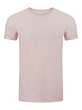 riverso Herren Basic T-Shirt RIVMatteo Rundhals Tee Regular Fit Kurzarm Einfarbig 100% Baumwolle Rose M, Größe:M, Farbe:Light Rose (13200)