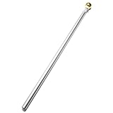 ZHANGKAIXUAN Fahnenmast Aluminium 5ft Metall-Teleskop-Flagge-Pole tragbare Teleskop-ausziehbare Fahnenmast-Kit-Schrauben Halter Halterung Halterung Set Wandmontage-Flagge-Pole M