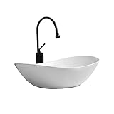 YKAMM Keramik Waschbecken Arbeitsplatte Weiß Waschbecken Waschbecken Handwaschbecken European Art Basin Vessel Sink Bow