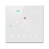 LKJHG 220V 5A WiFi Thermostat für Wasser-Fußbodenheizung, Arbeit mit Tuya Smart/Smart Life App und Sprachsteuerung über Alexa,Programmierbares Touchscreen-LCD-Display,Weißer C