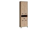 byLIVING Wellness 04 Hochschrank, Holzwerkstoff, braun, B 54, H 193, T 31