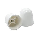 Stinky John's Tall Toilet Bolt Caps - Universelle Passform mit rundem Oberteil – weiße Kappen (4)