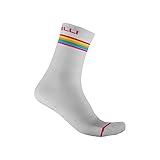 castelli Damen GO W 15 Sock, Weiß/Fuchsia, Small-M