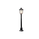 GUOCC Kreativ E27 Courtyard Landschaft Straßenlaterne Rasen Boden Pfosten Pole Lampe Terrasse Wasserdichte High Pole Road Light Outdoor European Vintage Garten Gemeinschaftsregus Rasen Laterne Hohe Q