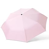 NNAA Vollautomatischer Dreifach-Regenschirm, windfest mit acht Knochen, Öffnen und Schließen mit einem Schlüssel, kompakter und tragbarer Regenschirm,Sky B