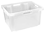 ZeoTioo Aufbewahrungsbox Stapelbox Kunststoffbox Ordnungsbox Kiste transp