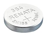 Renata 364 Batterie, Uhr, Single Cell, Silber-Oxid, 20 Mah, 1,55 V, SR60, Flat Top, 6,8 mm (5 Stück)