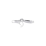 VIKI LYNN Semikolon offen Ring inspirierende Awareness Verstellbarer Ring mit 925 Sterling Silber Und Zirkonia Geschenke für F