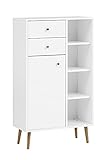 Schildmeyer Jonte Highboard 148442, Holzwerkstoff, weiß matt, 67,1x33x118,9