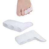2 Stück Zehenspreizer, Zehenspreizer aus Gel, mit drei Löchern, zum Lockern und Überlappen von kleinen Zehen, zum Schutz kleiner Zehen, zum Schutz der Füße, zur Linderung von S