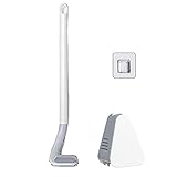 JINGLING Silikon-Toilettenbürsten, Toilettenbürste mit Halter, Golfbürstenkopf-Toilettenbürsten 360 Grad Toilettenreinigungsbü
