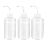 3 Stück Waschen Flasche Kunststoff, Squeeze Flasche Spritzflasche, LDPE Material mit schmalem Mund, Squeeze Wash Bottle für Laborreinigung Pflanzenbewässerung, 250