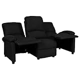 Fernsehsessel Relaxsessel 3-Sitzer-Sofa Verstellbar Schwarz Stoff relaxsessel mit liegefunk