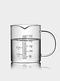 XJYJF Becher Sglass Messbecher Milchkännchen Cafe Sahne Tasse Saft Tee Espresso Kaffeetasse Barista Tasse Milchaufschäumer Latte Pitcher, A-250 ml mit Deckel, Keramik (Farbe: B250 ml)