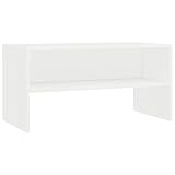 vidaXL TV Schrank Lowboard Couchtisch Fernsehschrank Fernsehtisch Sofatisch TV Tisch Möbel Board Sideboard Weiß 80x40x40cm Spanp