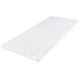 CARO-Möbel Matratzenauflage Topper 6cm, weicher Matratzenschoner mit Komfortschaumfülllung und waschbarem bezug, Liegefläche 90 x 200